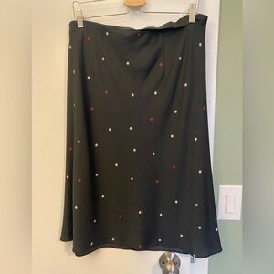 Loft polka dot slip skirt